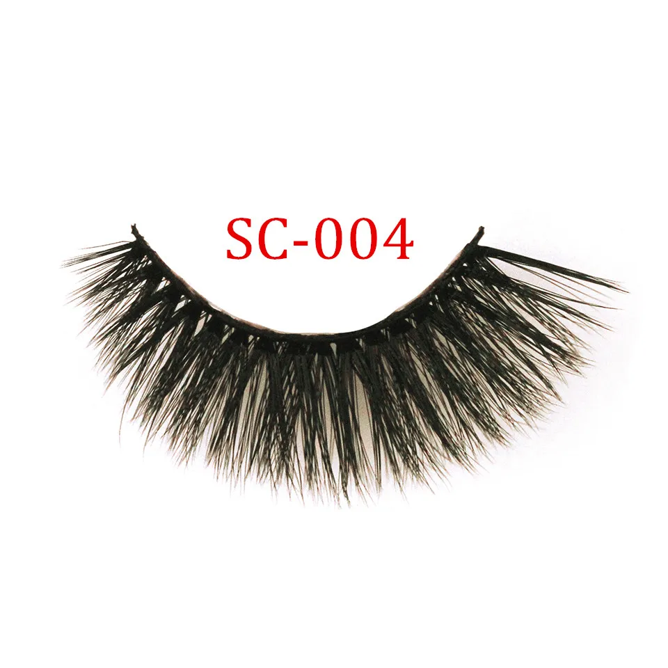 SC-004 NEWCOME 24 стиля 3D 6D накладные ресницы из норки полная полоса ресницы ручной работы мягкие ресницы Think Cross наращивание ресниц макияж - Цвет: SC-004