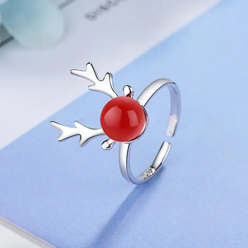 New Hot Geometry Pearl Deer Elk Rings For Women Christmas Jewelry Statement Party Engagement Wedding SAR8 | Украшения и