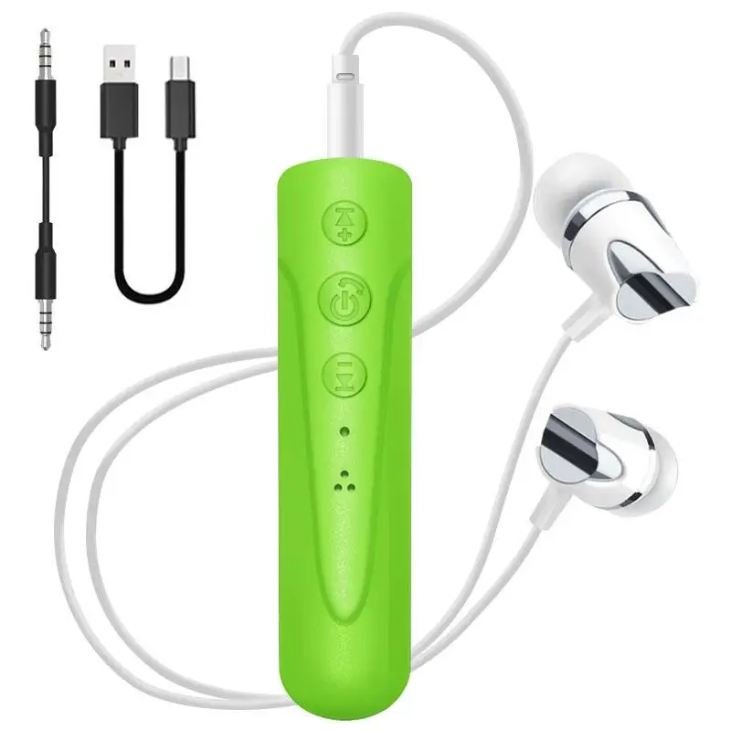 Green With Headphone YOU FIRST Bluetooth наушники, Спортивная гарнитура, громкой связи, 3,5 мм, AUX Беспроводные наушники с микрофоном, проводные наушники для телефона iPhone - Цвет: Green With Headphone