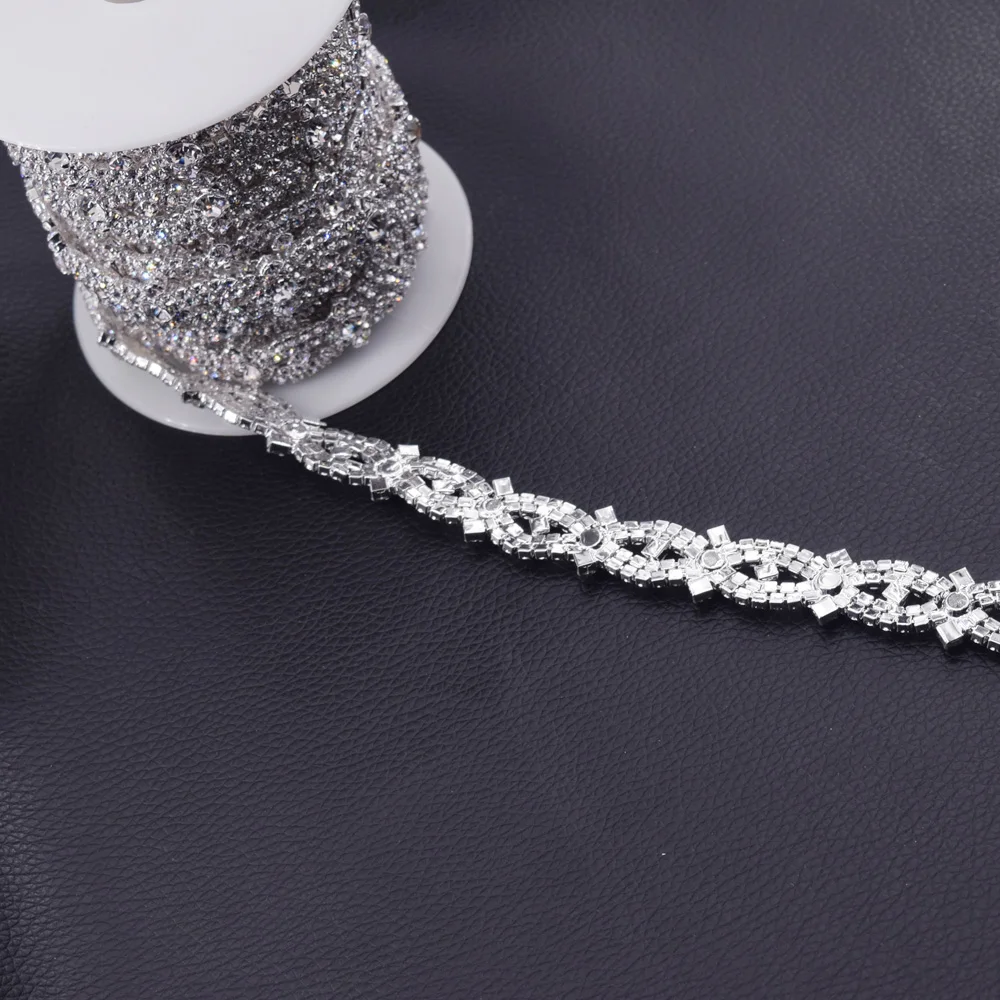 Оптовая продажа модная блестящая цепочка сделай сам с кристаллами и стразами