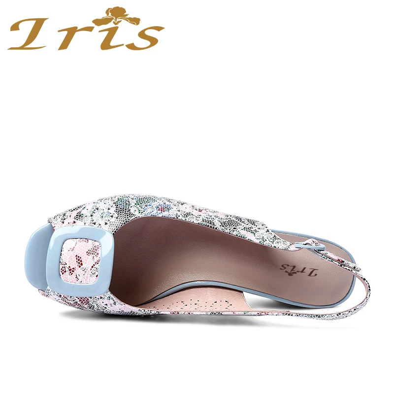 IRIS женские босоножки Высокие каблуки Пояса из натуральной кожи открытый носок