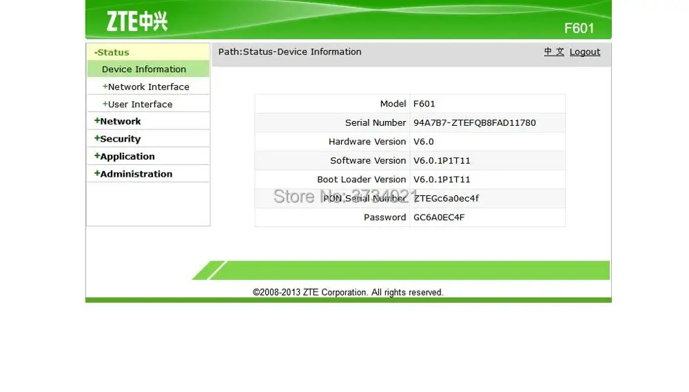 Zte F601 GPON ONU ONT FTTH SFU режим маршрутизатора FTTH FTTO с портом 1GE, FTTH Волоконно-оптический Termianl ONT
