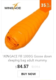 WINGACE наполнение 600 г утиный пух открытый спальный мешок для взрослых Кемпинг туристический альпинистский походный конверт Ультра лёгкий спальный мешок