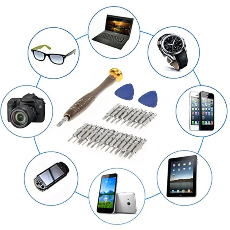 Набор инструментов для ремонта телефона Alloet 1x отверток 25 в 1 и 2x инструмент