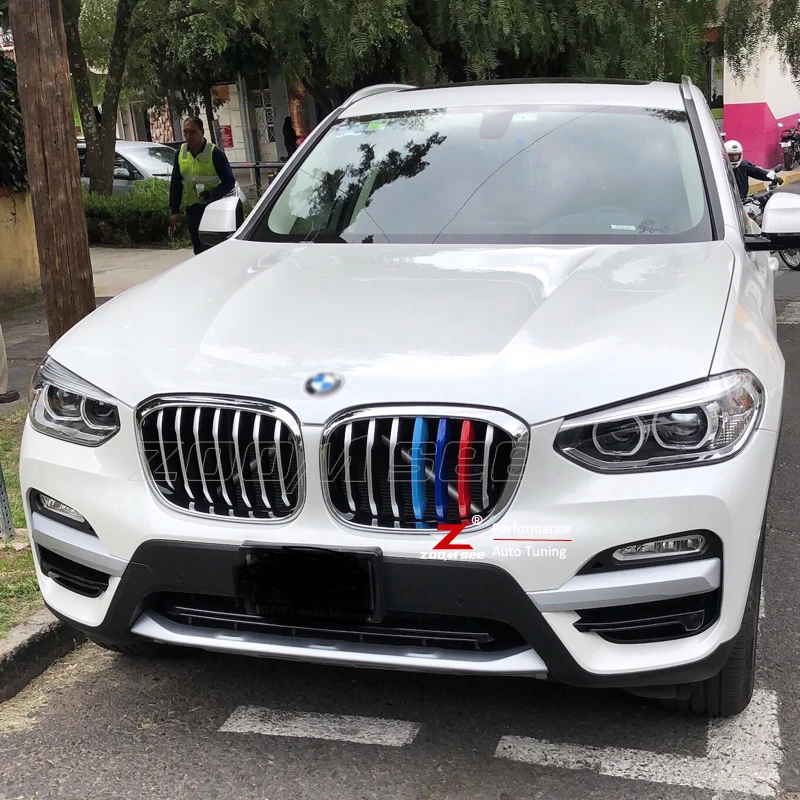 Для 2011 до 2018 BMW X3 X4 F25 F26 G01 G02 3D Стайлинг M Передняя решетка грили обшивки полосы