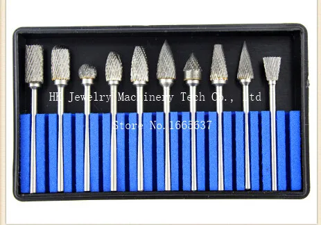 

3*6 mm Tungsten Carbide Burs Set Dental Bur Diamond Tool Head Dia 6 mm 10 pcs / box Jewelry Making Tools Jewelry Hobby Tools