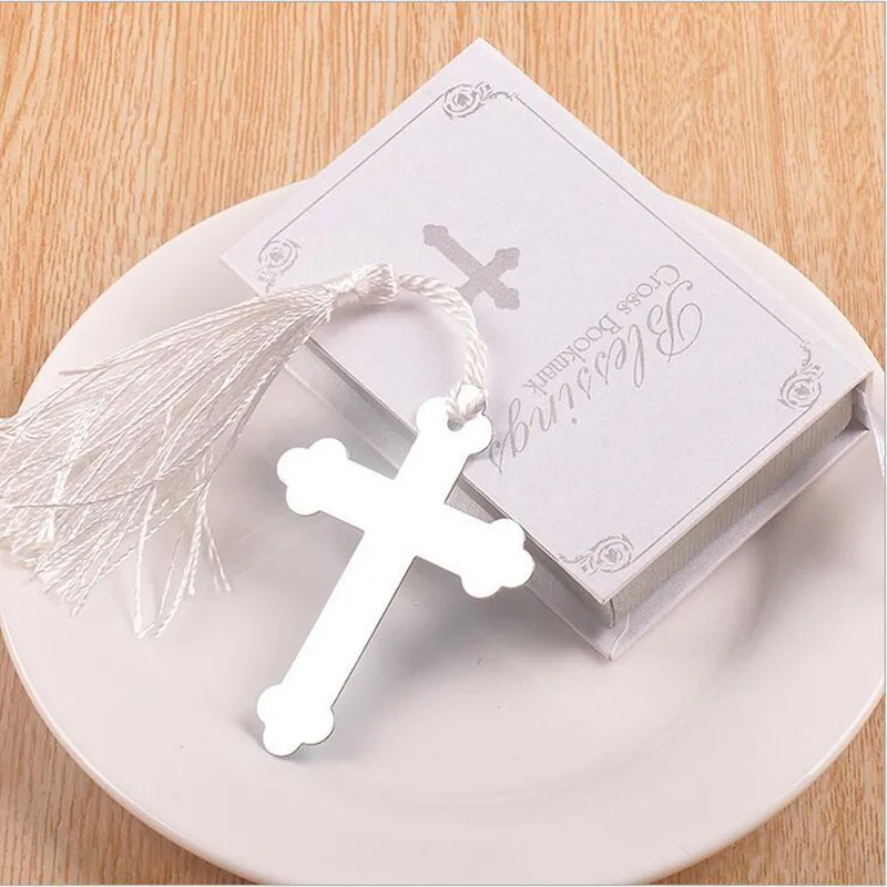 

300 PCS Silver Cross Bookmark Wedding Favors Bridal Baby Shower First Gifts Souvenirs