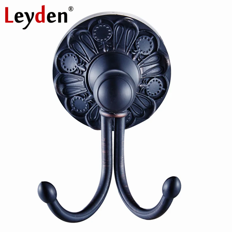 Leyden античная латунь/Черный винтажный крючок для пальто полотенец Настенная