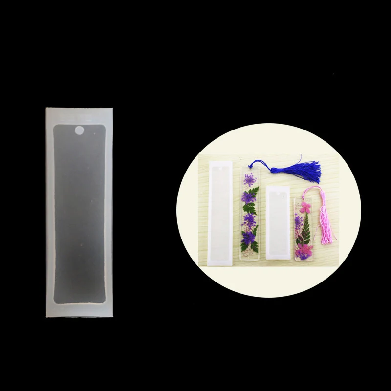 1PCS Craft DIY Transparent UV Resin Liquid Silicone Mold Rectangle Bookmarks Molds For Pendant Charms Making Jewelry | Украшения и