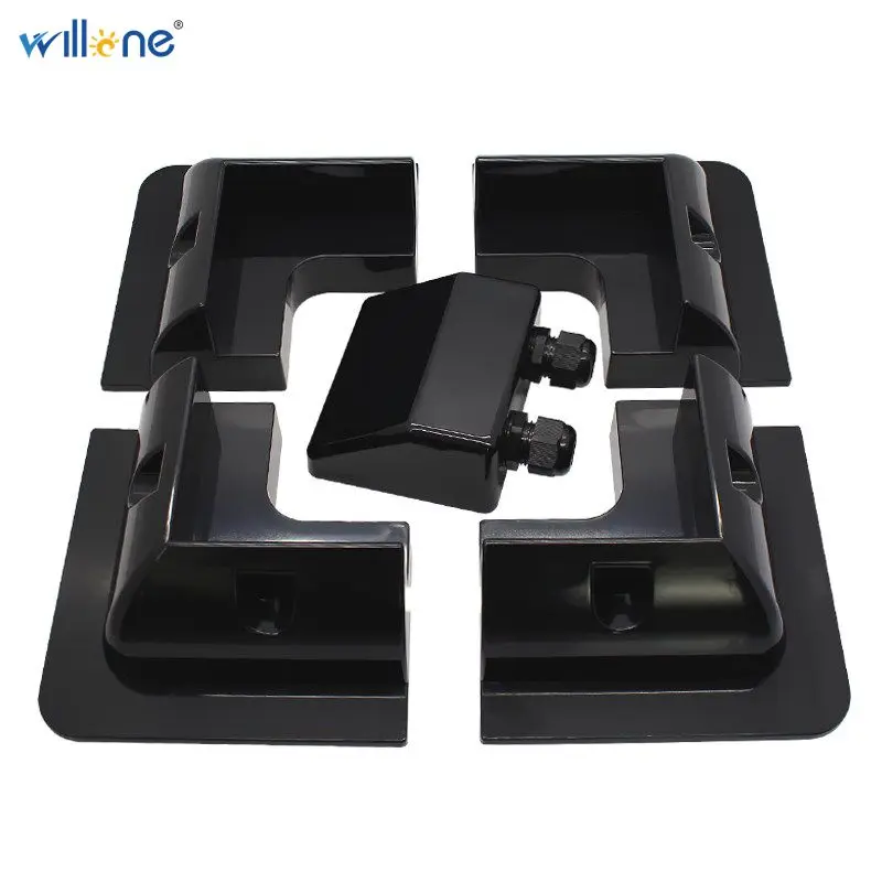 5PCS black Bracket Willone панель солнечных батарей, боковые кронштейны, Угловые для автодомов, лодок, караванов, RV лодок, навесы, устойчивые к ультрафиолетовому излучению - Цвет: 5PCS black Bracket