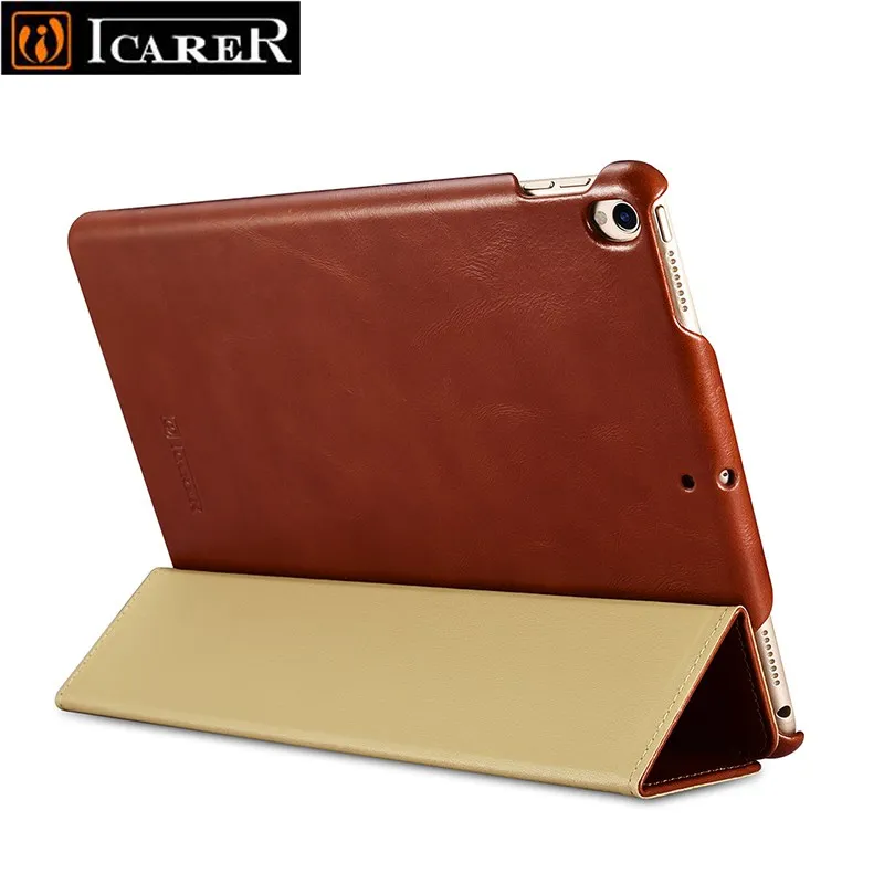 ICarer для iPad Air 3 10,5 чехол Винтажный чехол из натуральной кожи для Apple iPad Air 10," защитный чехол флип Fundas
