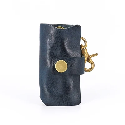Blue Hasp брелок для ключей на цепочке из натуральной кожи ручной работы роскошный Автомобильный ключ сумка для женщин ключница держатель брелок Топ-конец коровья кожа чехол для ключей - Цвет: Blue