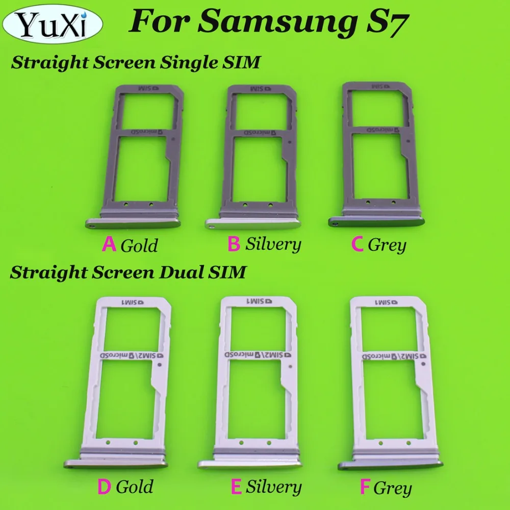 3 цвета двойной/одинарный лоток для sim карт Samsung Galaxy S7 G930 G930F держатель слота Sim