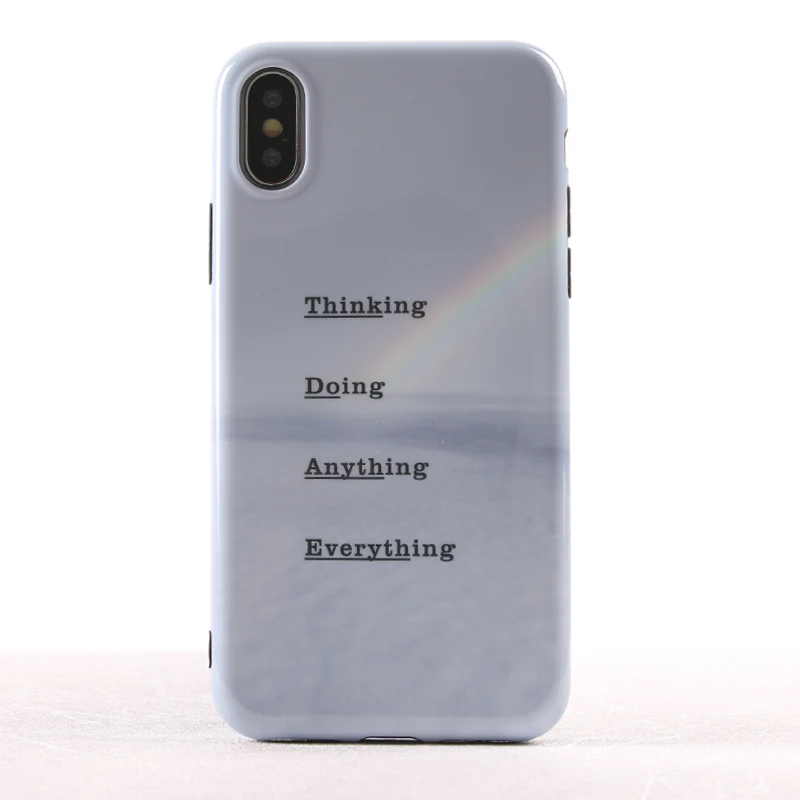 Fashion Simply motto Coldness Glossy soft TPU blue-ray case For iphone X 8 8plus 7 7plus 6 6splus 10 XS XR MAX back cover |