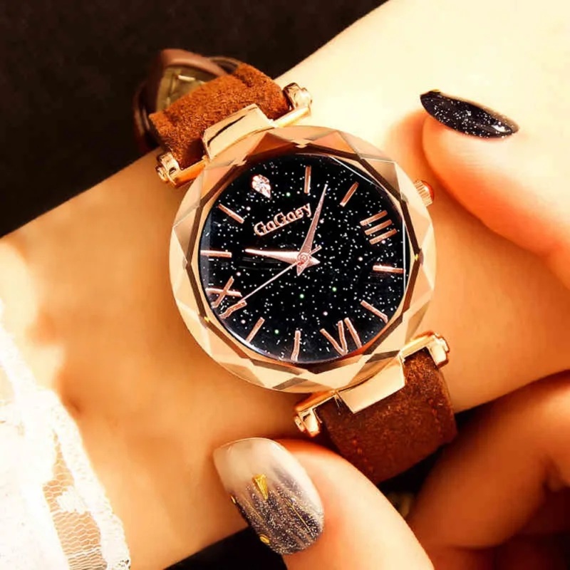 Balight Ladies Roman Scale Belt Star Diamond Watch Fashion PU Strap Mechanical | Наручные часы