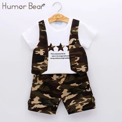 Humor Bear/осень г. Новые комплекты одежды для девочек Повседневная клетчатая куртка с длинными рукавами+ юбка, костюмы для детей из 2 предметов