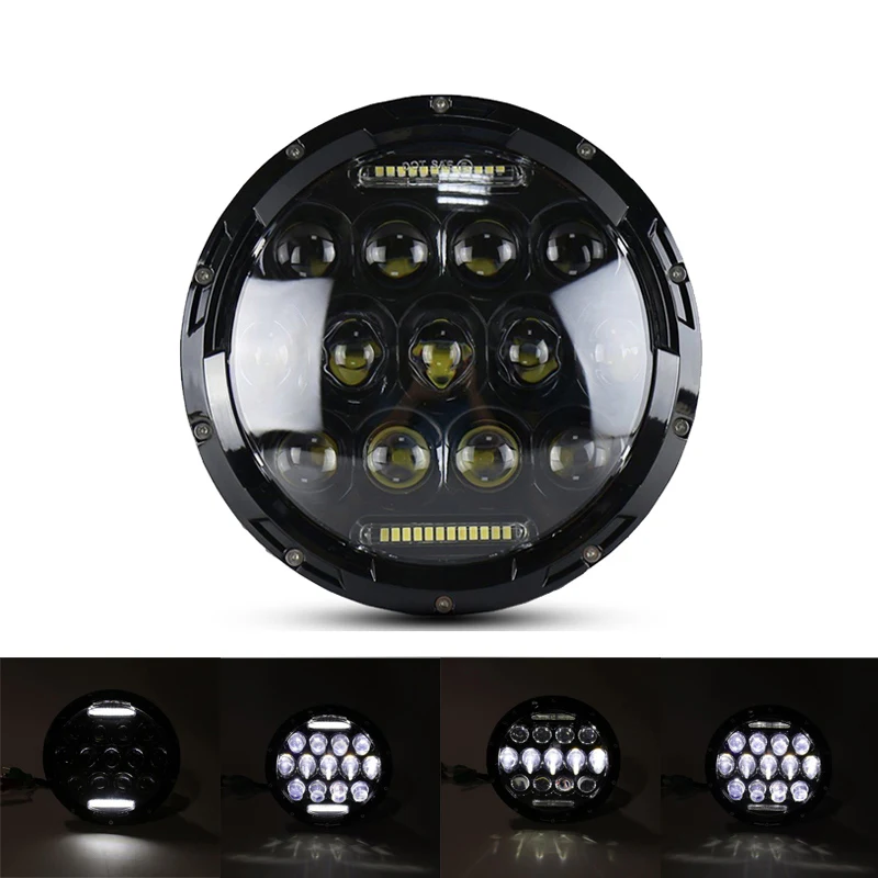 style 3 Oslamp 7 дюймовые фары Желтый Белый Halo угол глаза светодиодный фары для авто светодиодный фары 12v для Jeep Wrangler JK по низкой цене для Land Rover - Испускаемый цвет: style 3