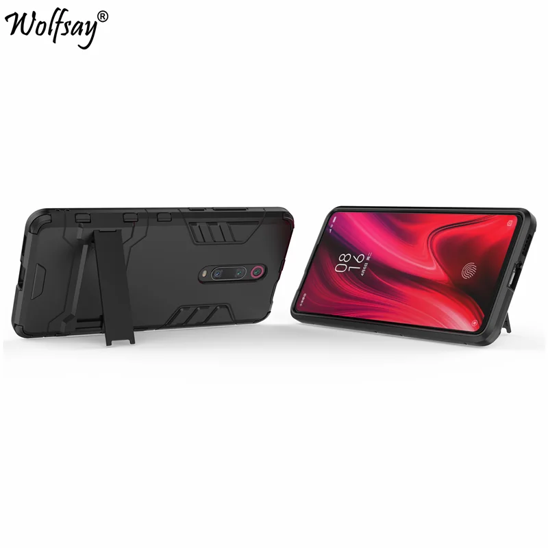 Cover Xiaomi Mi 9T Case 6.39" Shockproof Hybrid Stand Silicone Armor Back Case For Xiaomi Mi 9T Cover Case on Xiaomi Mi9T Mi 9 T