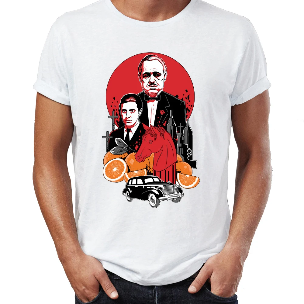 Мужская футболка с надписью Godfather Michael Corleone Ink Art Awesome|Мужские футболки| |