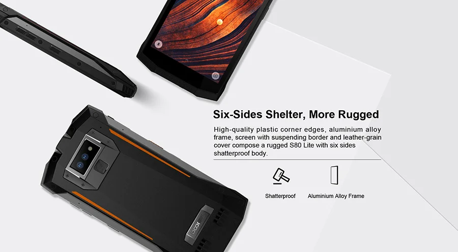 DOOGEE S80 Lite IP68/IP69K мобильный телефон-рация беспроводной зарядки NFC 10080 мАч 12V2A 5,99 FHD Helio P23 Восьмиядерный 4 Гб 64 ГБ