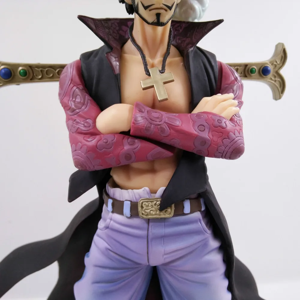 Аниме одна деталь 28 см поп большой размер Dracule Mihawk ПВХ фигурка Brinquedos Коллекция Модель игрушки