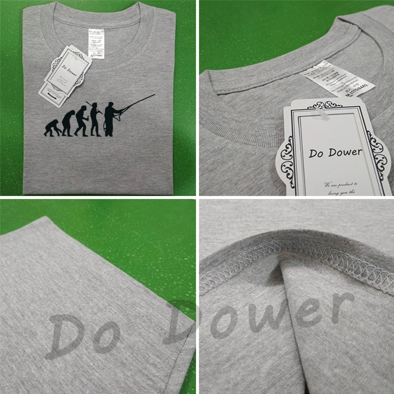 Высокое качество летние Эволюция Рыбалка Мужские футболки в стиле хип хоп для
