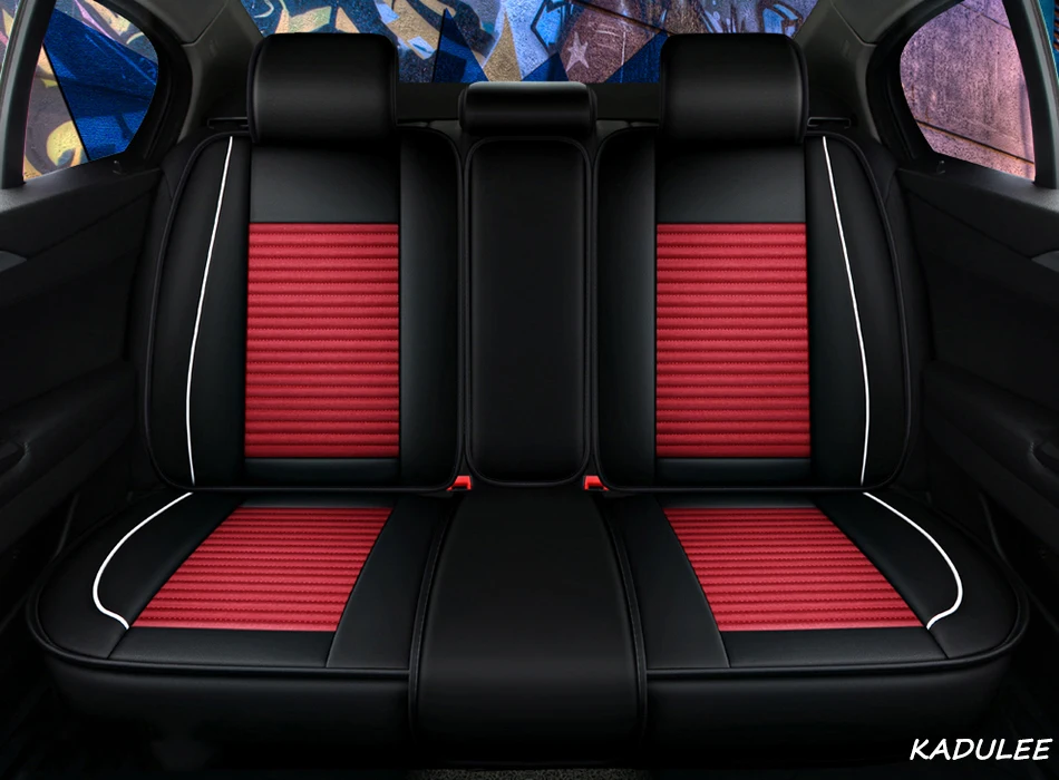 KADULEE Авто льняные автомобильные чехлы для сидений ford mondeo focus 1 2 fusion fiesta mk7 ranger explorer galaxy чехлы для сидений автомобилей