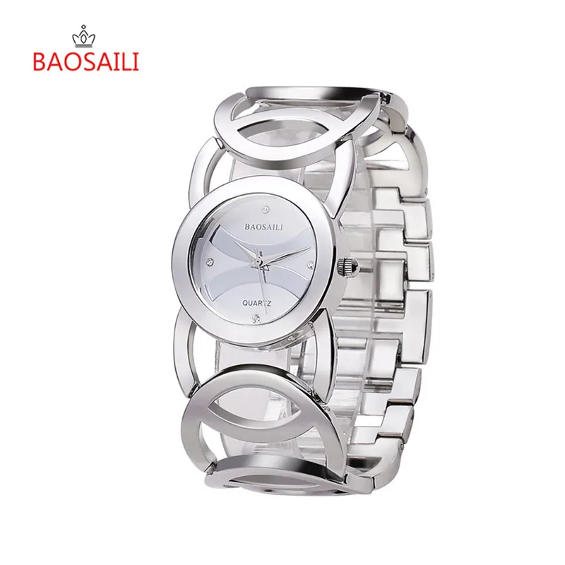 Silver White Женские часы, золотые, серебряные, люксовый бренд, женские часы-браслет с кристаллами, женское платье, стразы, кварцевые наручные часы, уникальные часы 35 - Цвет: Silver White