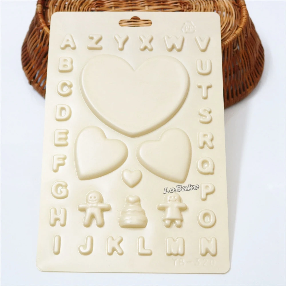 (10 шт./лот) Новое прибытие большой сердце Валентина с буквами имбирь человек формы