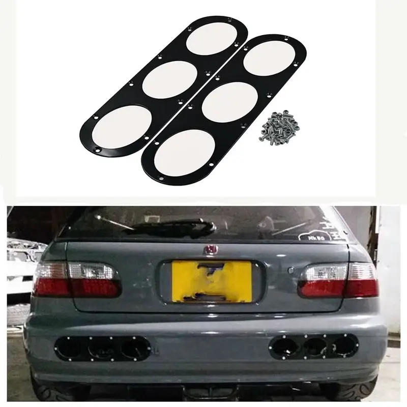 Диффузор для заднего бампера автомобиля универсальная хромированная панель