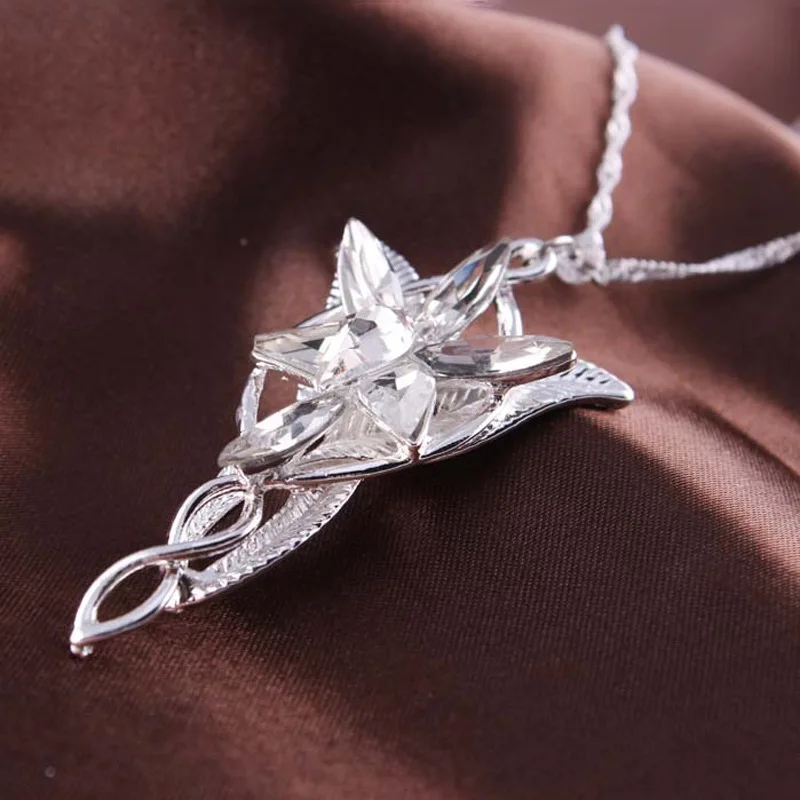 Властелин колец хоббит серебряный длинный арвен Evenstar ожерелье для мужчин и