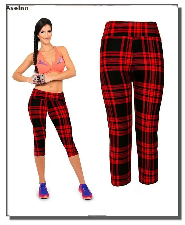 Aselnn брендовые новые Капри женские леггинсы с высокой талией цветочным принтом