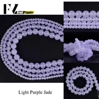 natural light purple jades stone round beads for jewelry making 4 6 8 10 12mm gem beads diy handicraft accessories whoelsale