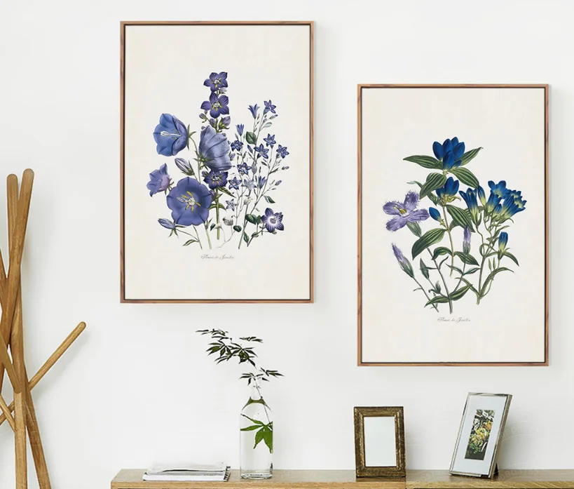 

European modern flowers and plants fresh frameless decorative painting canvas paintings unframed