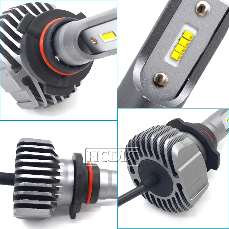 Hcdlt супер яркий H4 светодиодный фары лампы H7 H11 HB3 9005 HB4 9006 50 Вт 10000LM чипы ZES 6500 K белый автомобиль Светодиодная лампа для авто фары