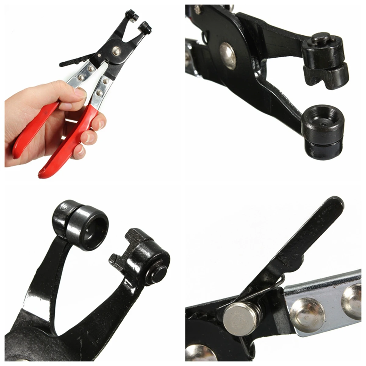 

Automobile Removal Tool Flat Ring Type Hose Clamp Pliers Mechanics Engineer Thicker Double Dipped Handles
