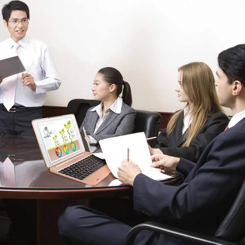 Складной чехол для ноутбука с беспроводной Bluetooth клавиатурой Apple iPad Air 2 / 6 A1566 A1567 +