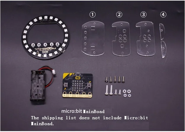 Плата расширения Microbit Halo полноцветный светодиодный модуль лампы RGB