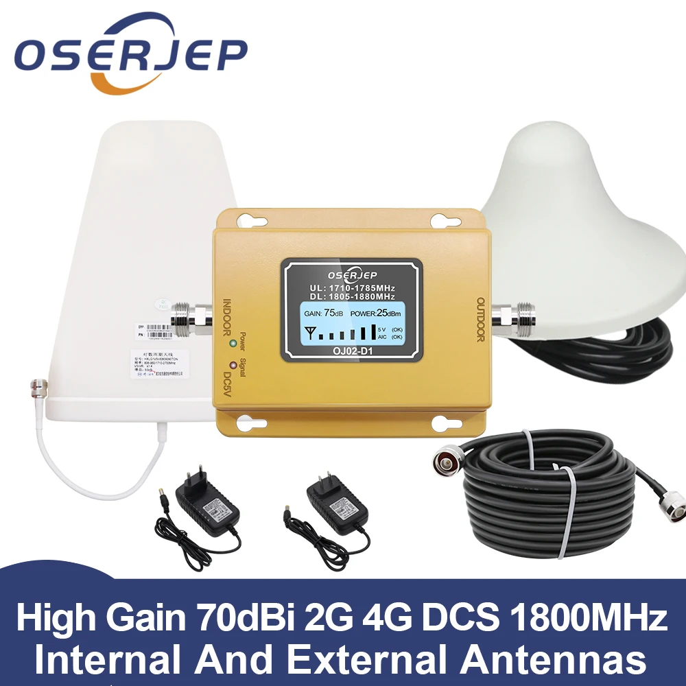 Усилитель мобильного сигнала GSM LTE 1800 2g 4g повторитель для сотового телефона DCS МГц