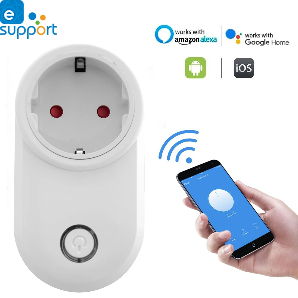 Смарт розетки Timethinker Ewelink Wi Fi штепсельная вилка стандарта США ЕС Великобритании