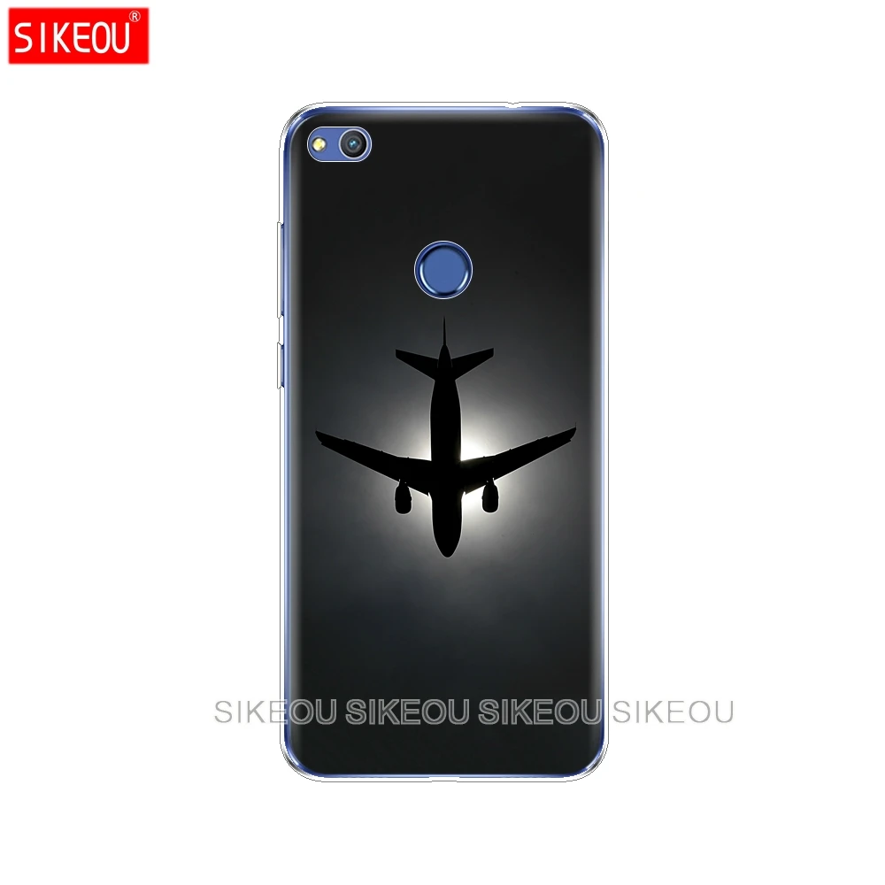 Силиконовый чехол для телефона Huawei P20 P7 P8 P9 P10 Lite Plus Pro 2017 p smart 2018 Aircraft sky
