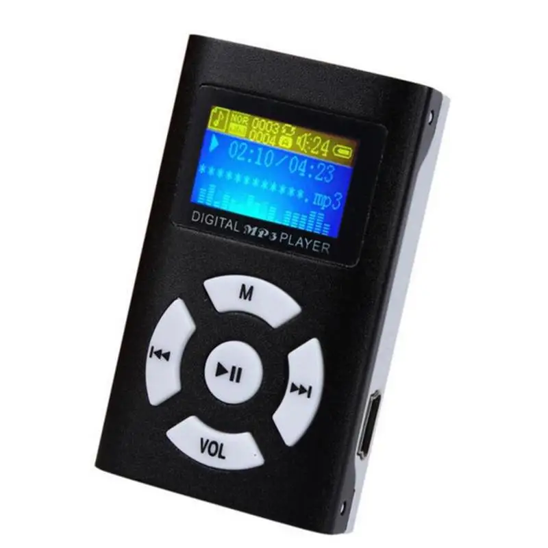 Dower me USB Mini lcd портативная Поддержка 32 Гб mini SD TF карта MP3, плеер есть новая гарнитура и комплект для хранения
