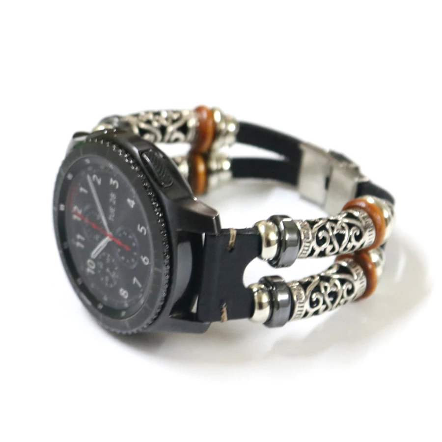 Ремешок 22 мм для Xiaomi Huami Amazfit Pace/Stratos 2 2 S, браслет из натуральной кожи для samsung Galaxy Watch, ремешок 46 мм