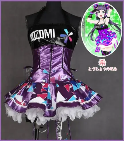 LoveLive! Светодиодный костюм для косплея уми маки рин нозоми, костюм для косплея, платье+ перчатки+ носки - Цвет: Nozomi