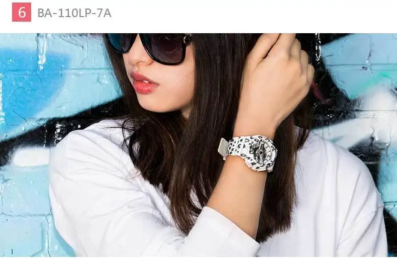 Casio брендовые высококачественные спортивные женские часы baby-g серии, спортивные водонепроницаемые женские часы на открытом воздухе с синим резиновым ремешком BA-110BC-2A