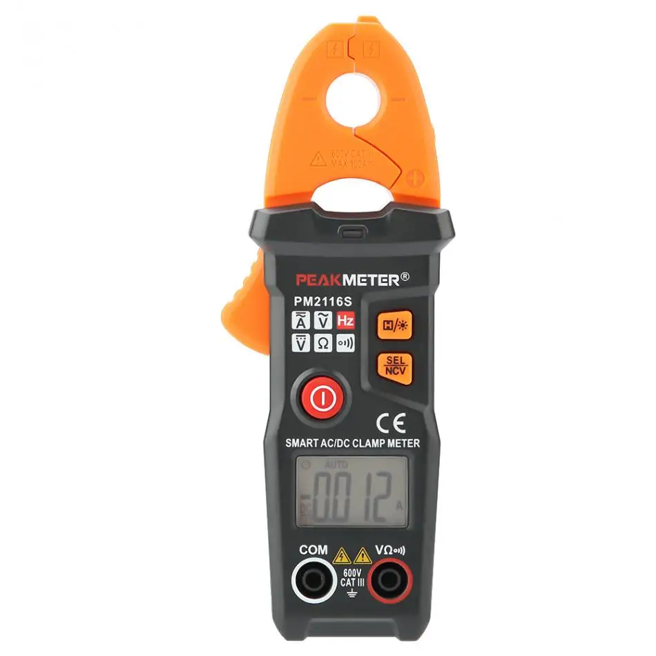 Мультиметр-зажим PEAKMETER PM2116S миниатюрный Бесконтактный цифровой измеритель тока