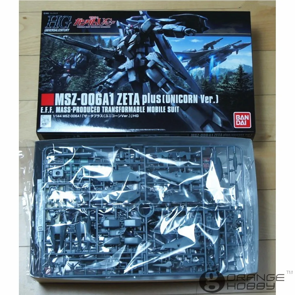 OHS Bandai HGUC 182 1/144 MSZ-006A1 Zeta Plus Единорог Ver мобильный костюм Сборная модель комплекты