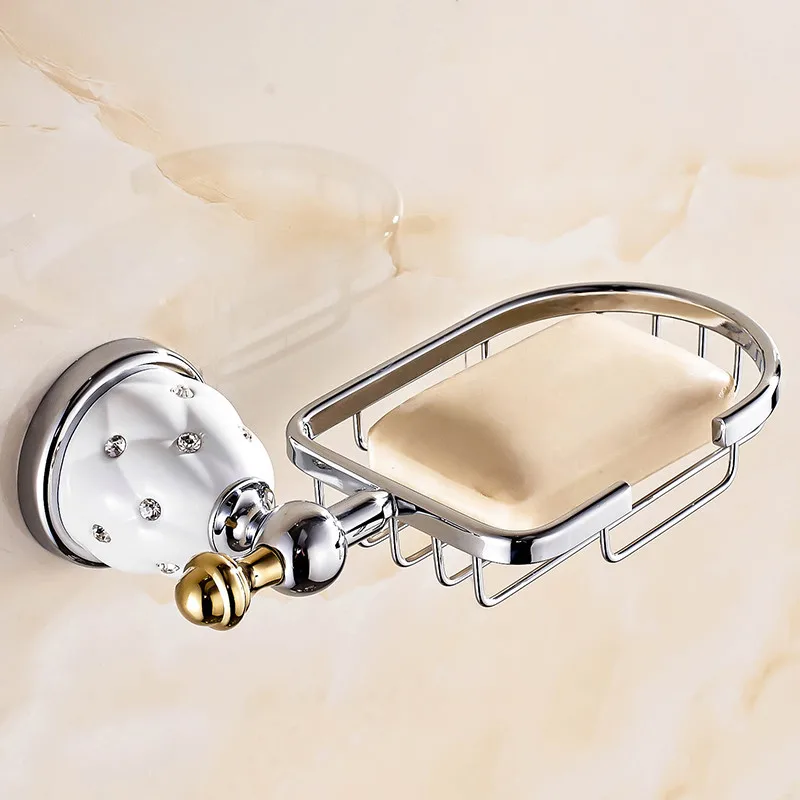 Античный Золотой полированный держатель для мыла твердая латунная отделка