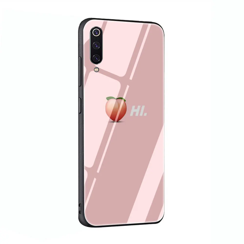 G1 Розовый персиковый чехол для телефона из закаленного стекла для Xiaomi mi 8 9 Красный mi 4X 6A Note 5 6 7 Pro Pocophone F1 - Цвет: G1
