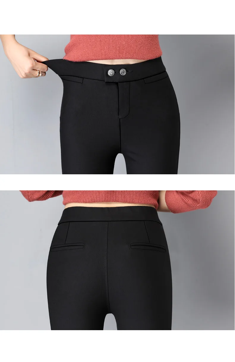 Брюки женские облегающие с высокой талией|pantalon femme|high waist trouserspencil pants |